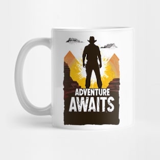 Adventure Awaits - Sunset by the Pyramids - Indy Mug